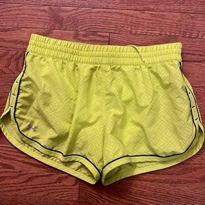 Under Armour running shorts- lime green